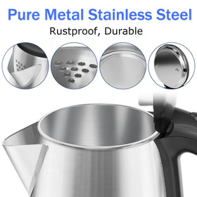Stariver 2.5L kettle boiling water for fast beverage prep.