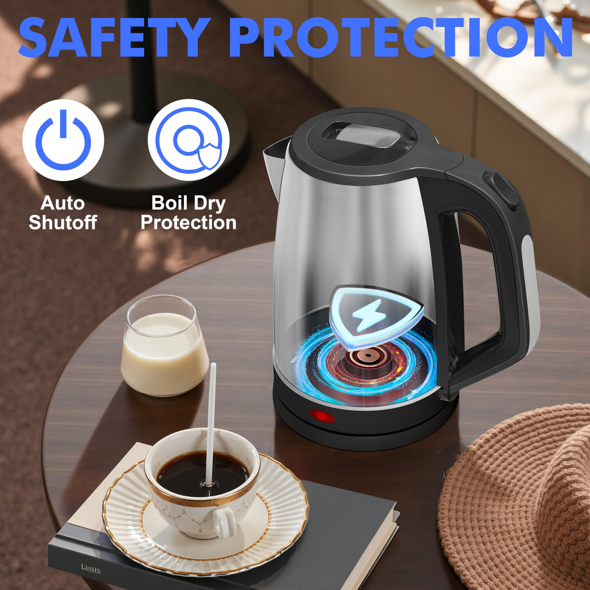 Stariver 2.5L kettle handle and body for safe daily use.