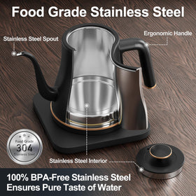 Stariver kettle interior shows stainless steel and BPA-free construction.