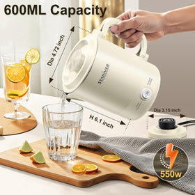 Stariver 600ml capacity kettle ideal for a quick cup on the go.