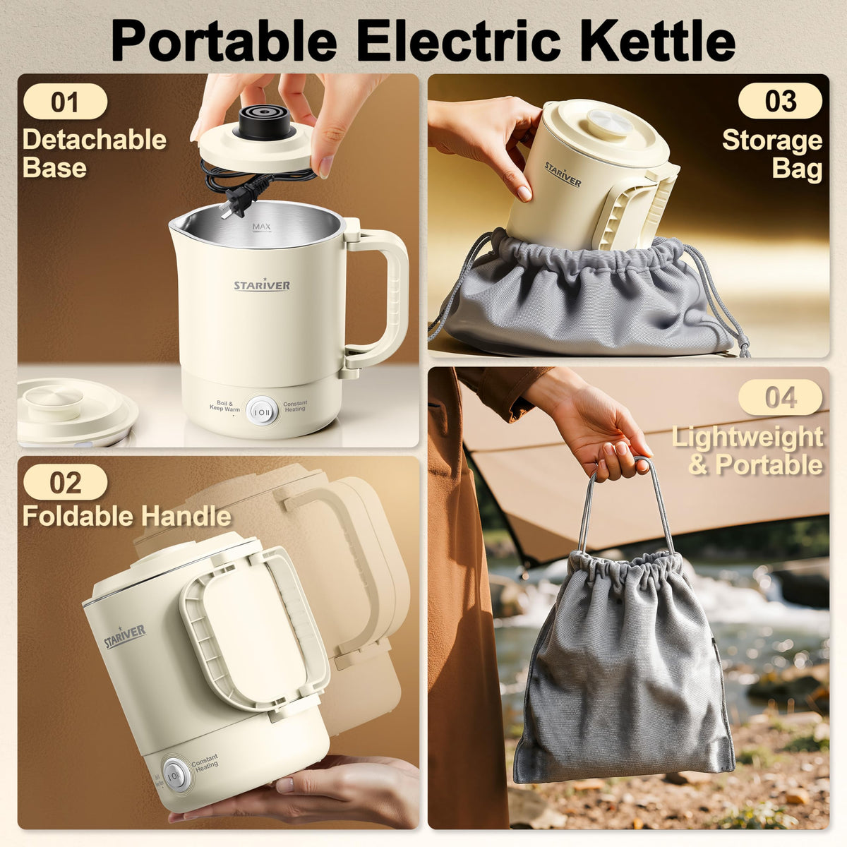 Stariver kettle dual modes provide quick boil and keep-warm versatility for varied needs.