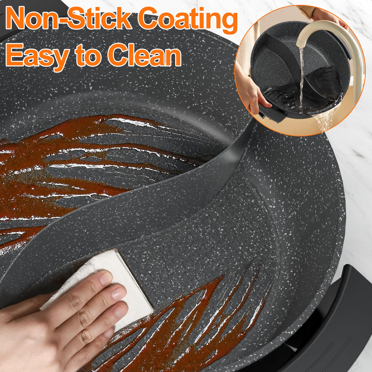 Stariver tempered glass lid lets you monitor broth at a glance.