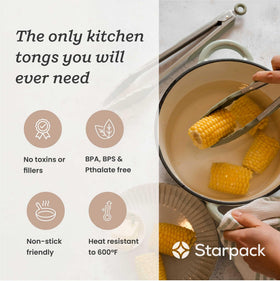 StarPack Home Get a Grip 12-inch tong ideal for grilling and serving.