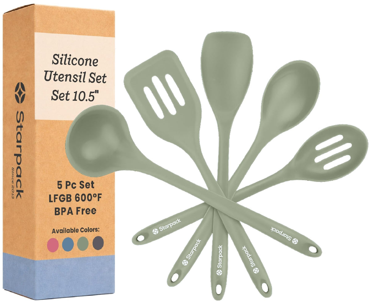 StarPack Home Stir & Serve spatula-turner in action, heat resistant and safe for nonstick cookware