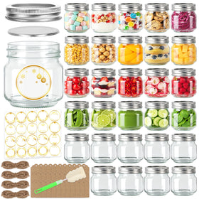STARSIDE 8oz mason jar with airtight lid preserves freshness and keeps contents clear.