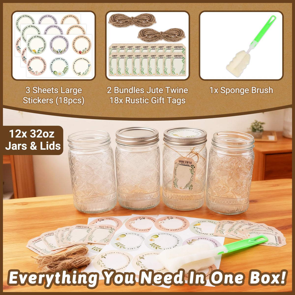 Starside 32oz jar features an airtight seal to help preserve freshness.