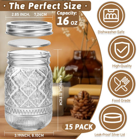 STARSIDE embossed mason jar desk display highlighting vintage charm and grip