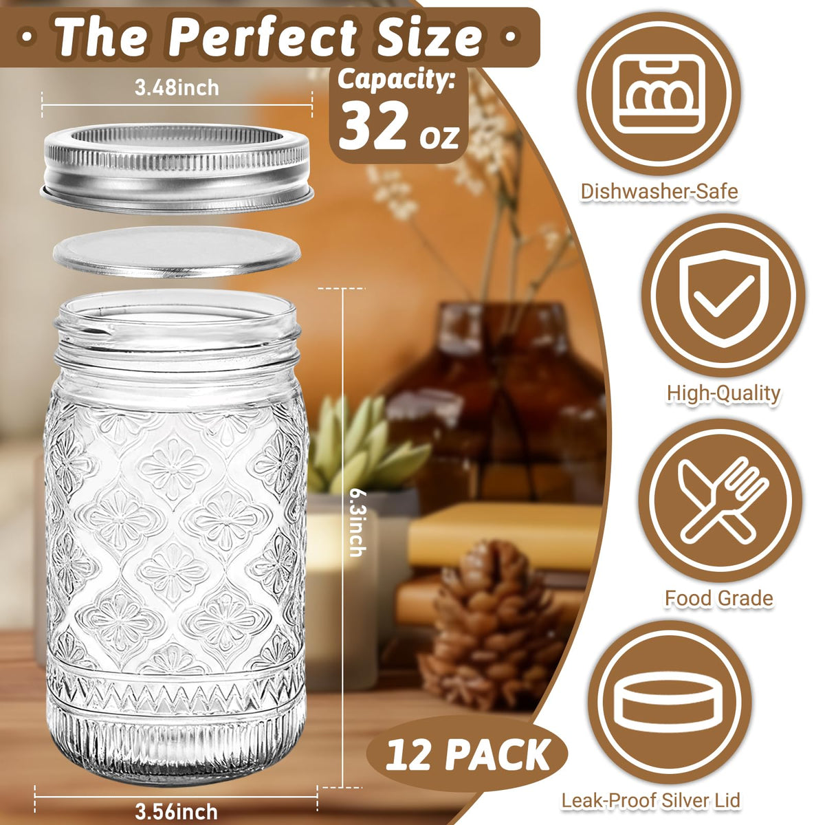 Starside embossed mason jar with rustic stickers and tags for personalized gifting.