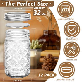 Starside embossed mason jar with rustic stickers and tags for personalized gifting.