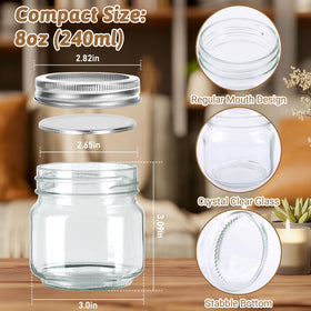 STARSIDE silver two-piece lids provide secure closure for jams and spices.