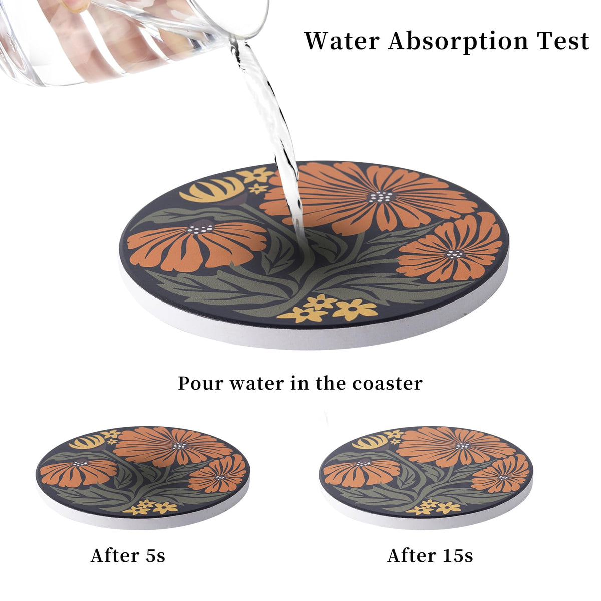 Staruby colorful flower design elevates coffee table aesthetics.