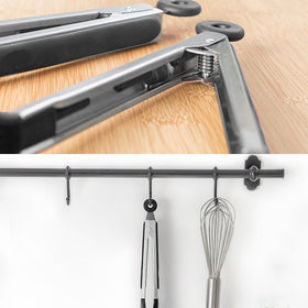 Staruby tongs lock in place for easy storage and air-drying