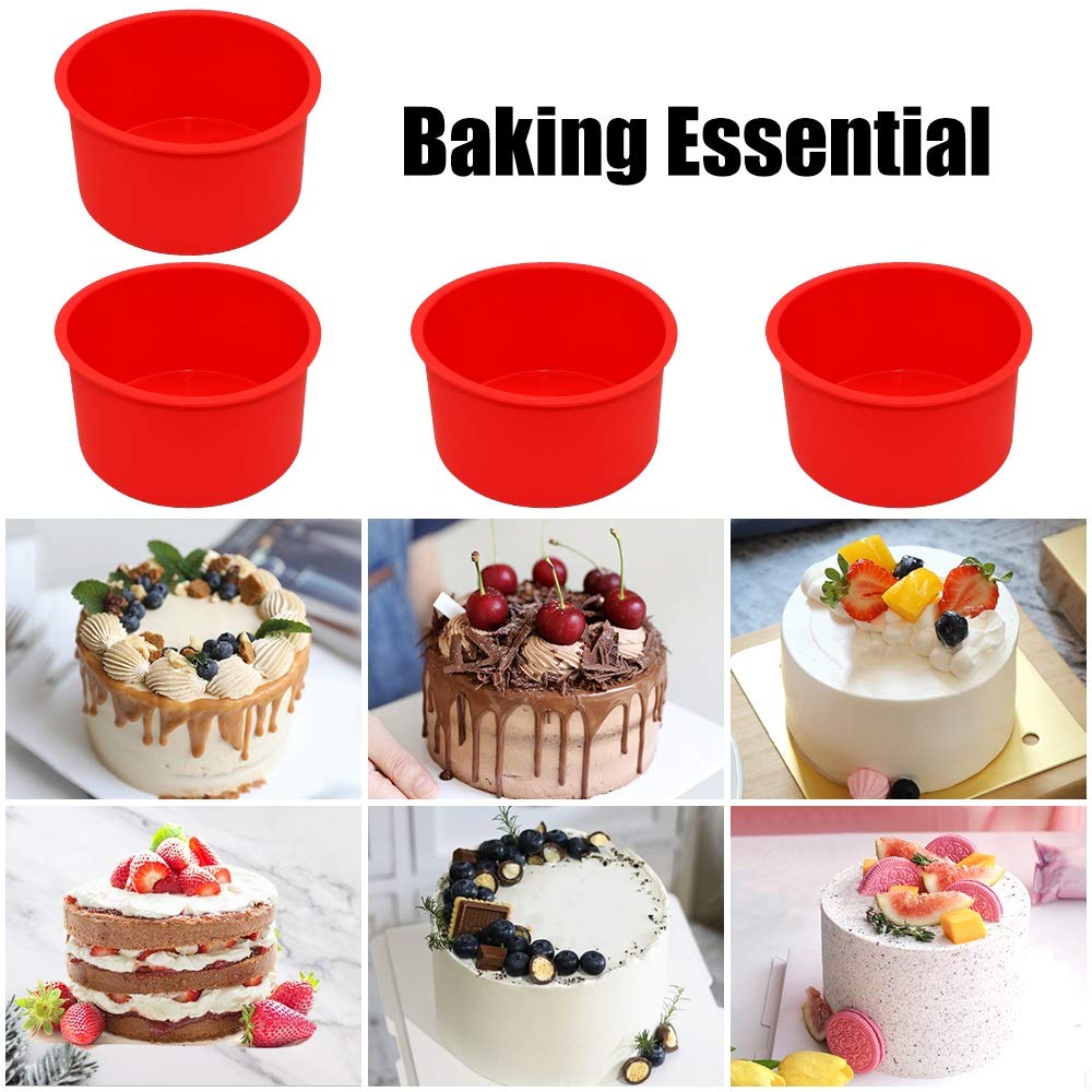 Staruby flexible silicone mold keeps its shape for easy cake release.