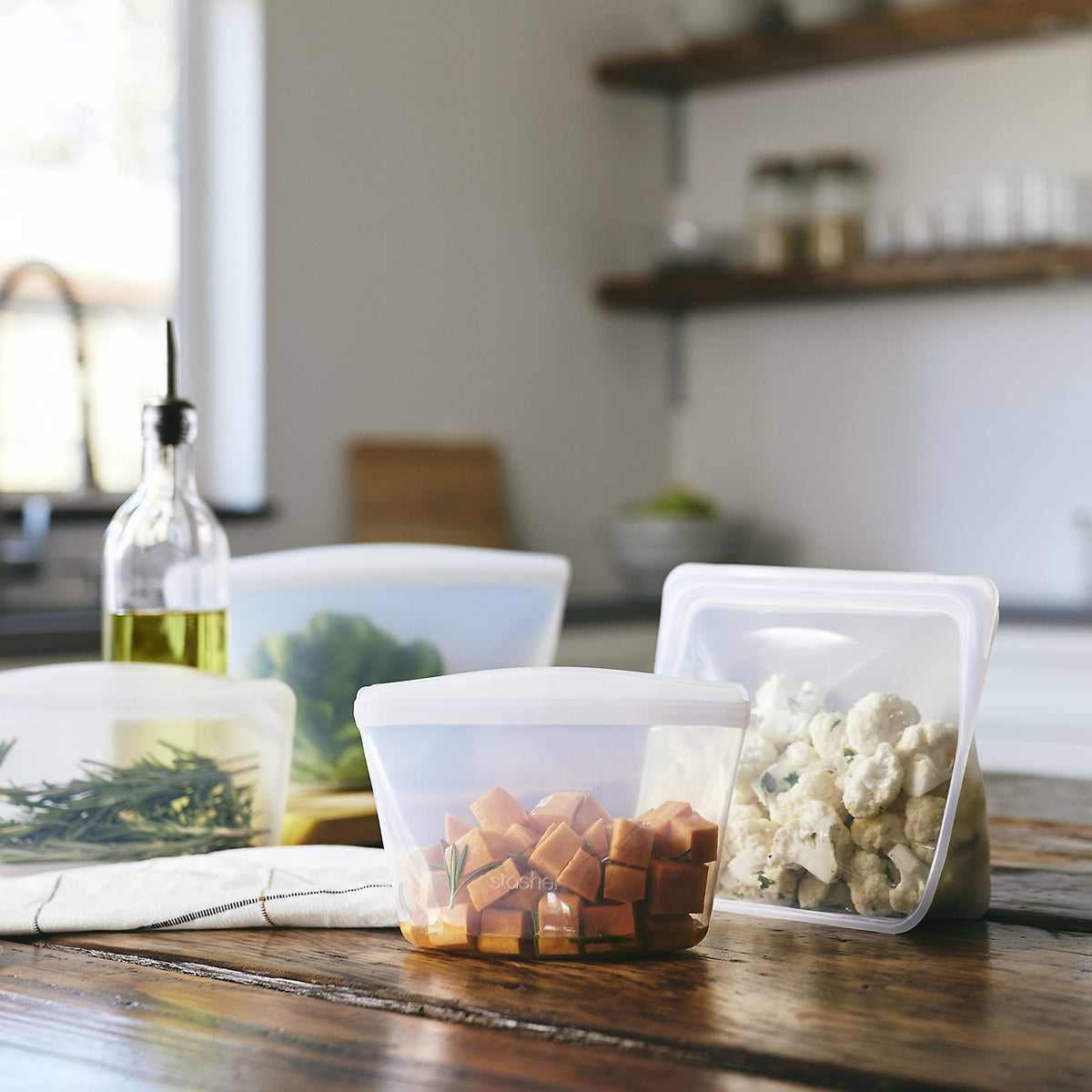 Stasher 2 cup bowl ideal for portioned leftovers.