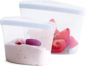 Stasher clear bowl 1-cup with leak-free Pinch-Loc seal for meal prep