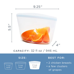 Stasher microwave-safe icon for reheating leftovers safely.