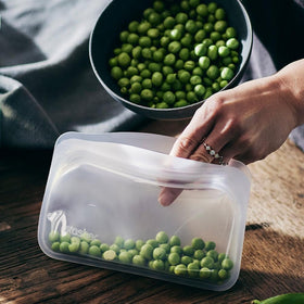 Stasher snack bag for on-the-go snacks and portions.
