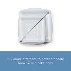 Stasher square stretch lid is microwave-safe for easy reheating.