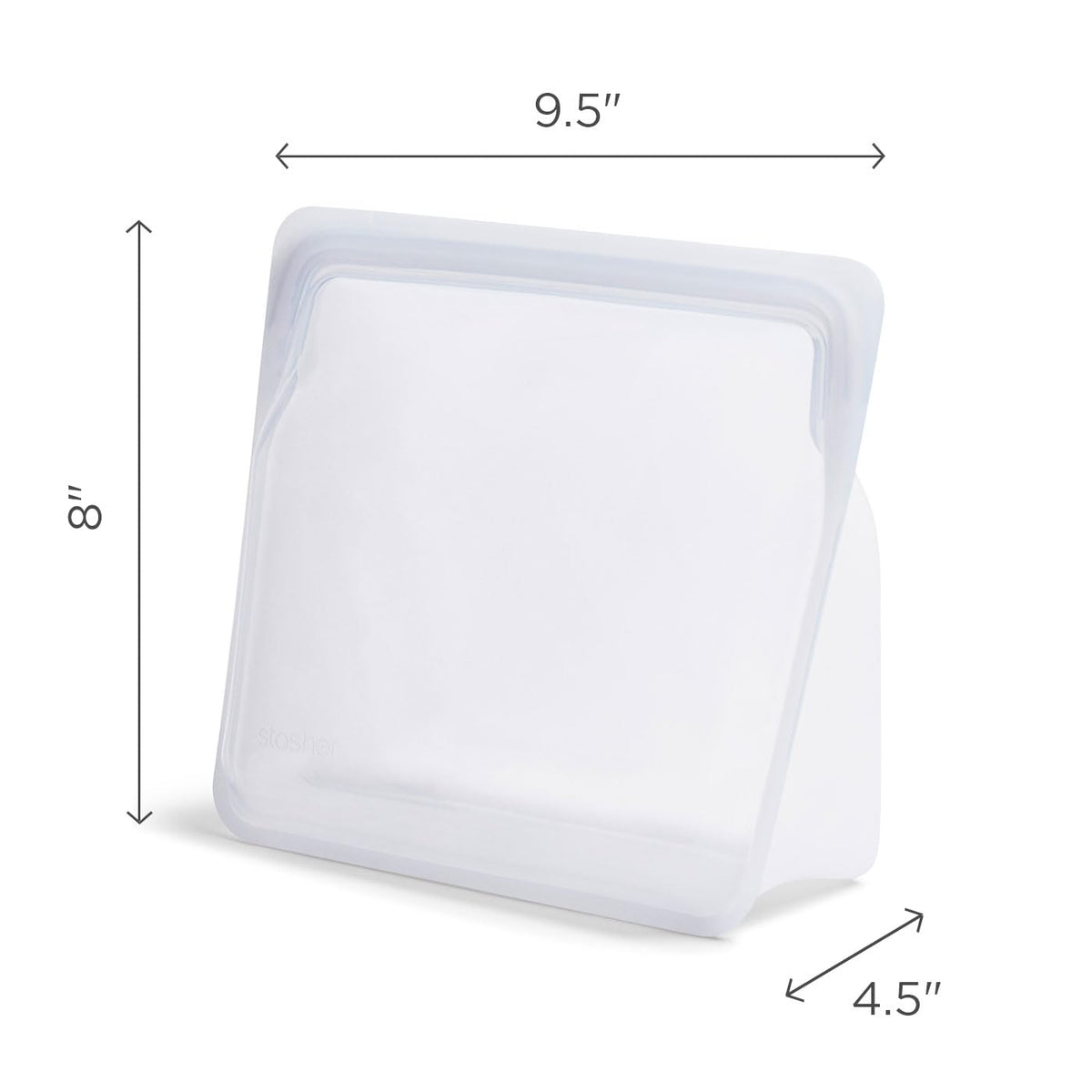 Stasher Stand-Up Mega Bag oven and microwave safe in kitchen.