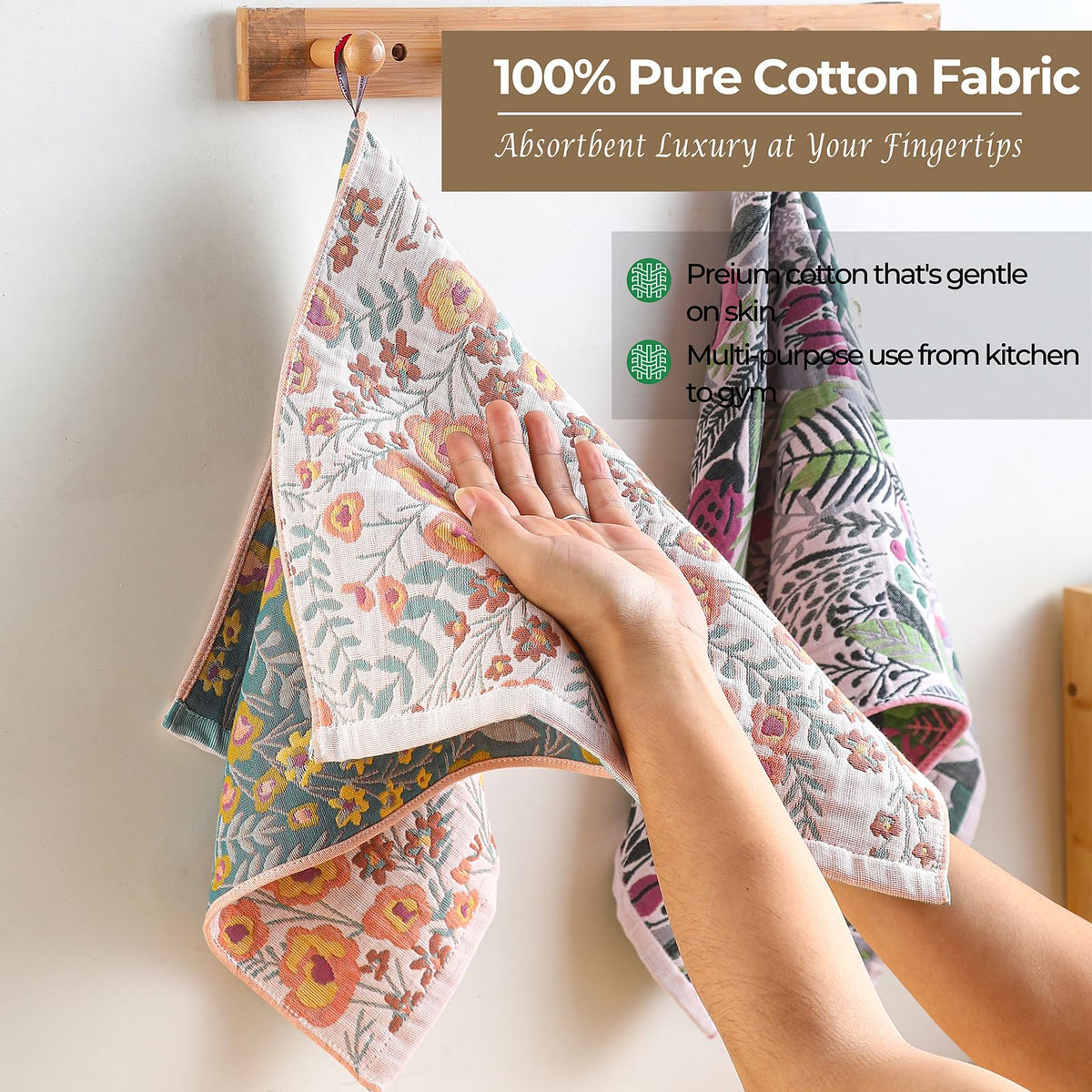 STASOPTK five-layer cotton gauze absorbs water quickly, ideal for busy kitchens