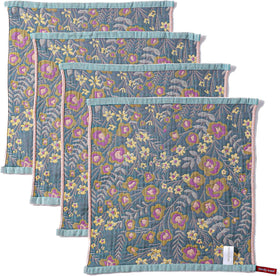 STASOPTK floral kitchen towels set4 demonstrate fast drying of dishes and glasses