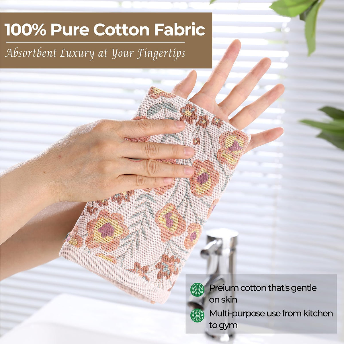 STASOPTK reinforced-edge dish towels resist wear through repeated washings