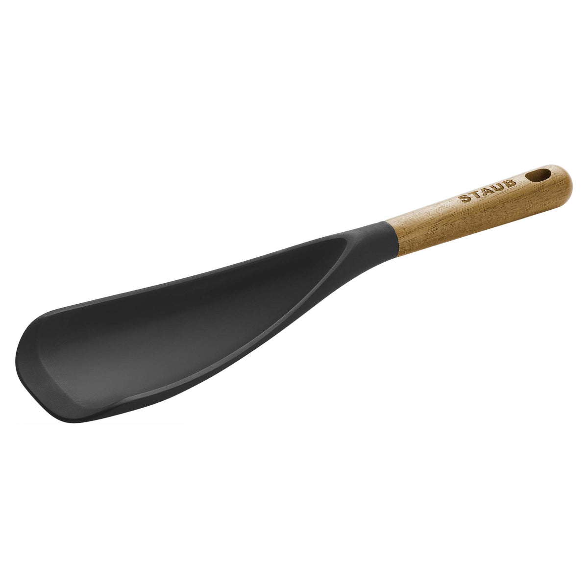 STAUB multifunction spatula spoon silicone scoop on nonstick pans for easy cooking.