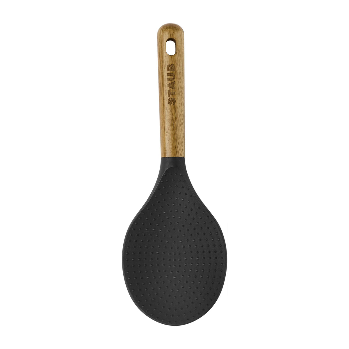 STAUB rice spoon with hanging loop for easy kitchen storage