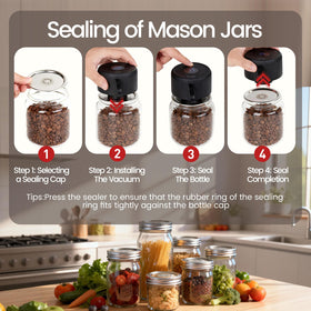 Jar opener included for easy lid access during sealing with Staweiger