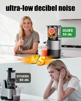 Staweiger juicer 90oz bowl shows large capacity for family batches.