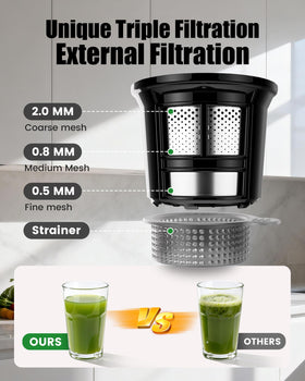 Staweiger juicer whole fruit feeding supports chopping-free daily juicing.