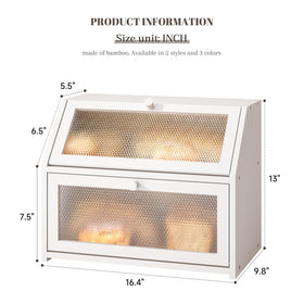 STDDRE bread box on a clean kitchen counter showing convenient storage.