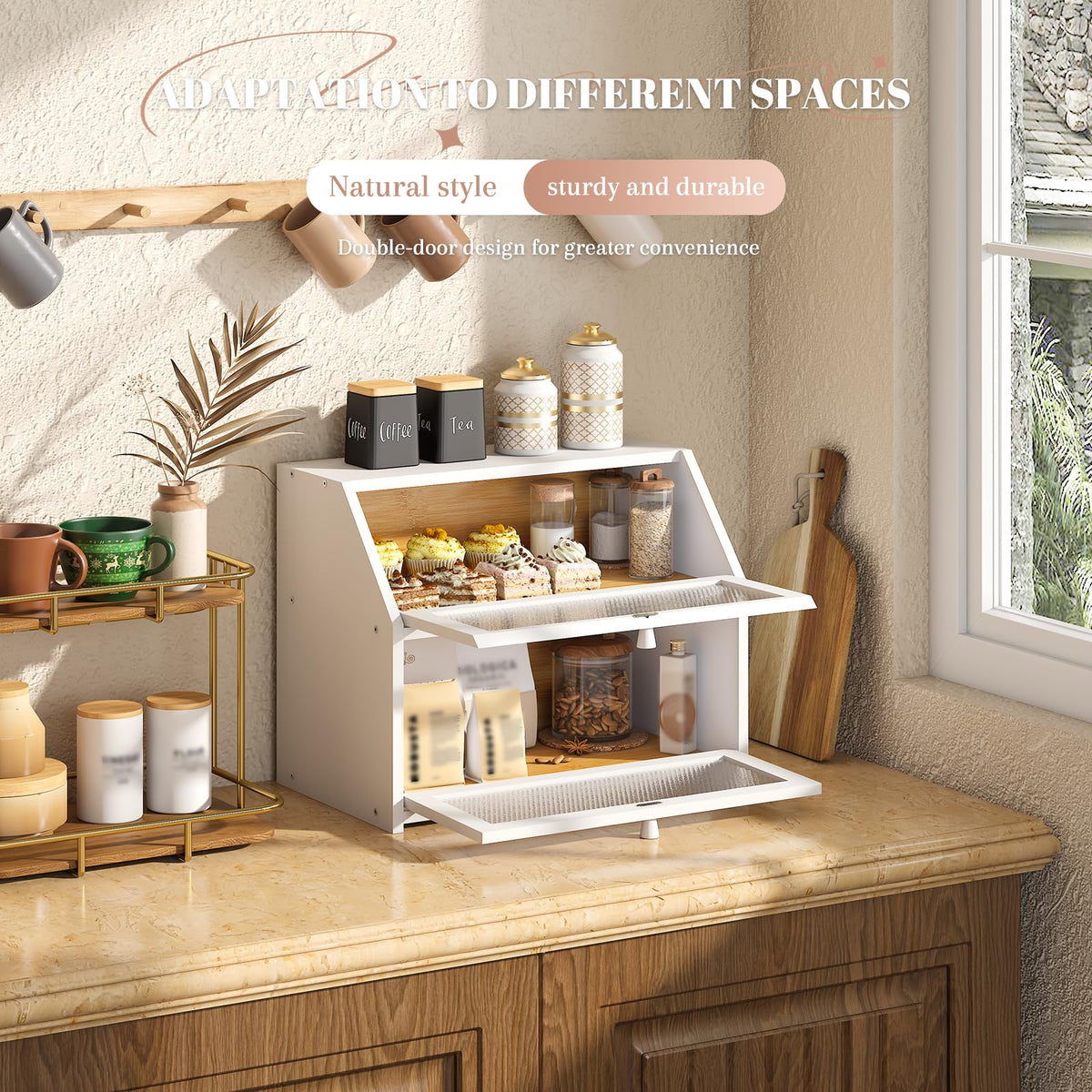 STDDRE bread box installation kit with screws and tools for quick setup.