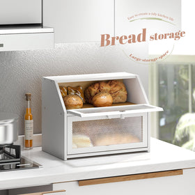 STDDRE bread box lacquered finish highlights sturdy construction and smooth touch.