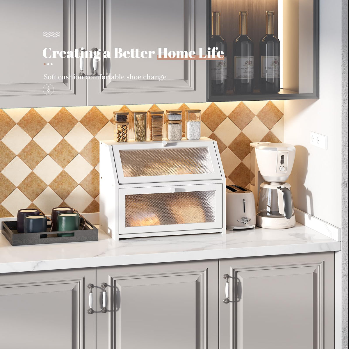 STDDRE bread box robust base and structure for everyday kitchen use.