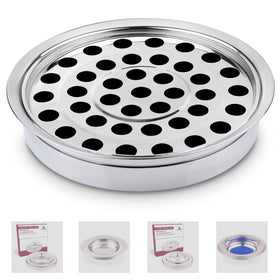 Steadfast Selections 40-cup silver tray ready for service to support a large congregation