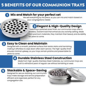 Steadfast Selections stainless steel communal tray showing durability for busy services