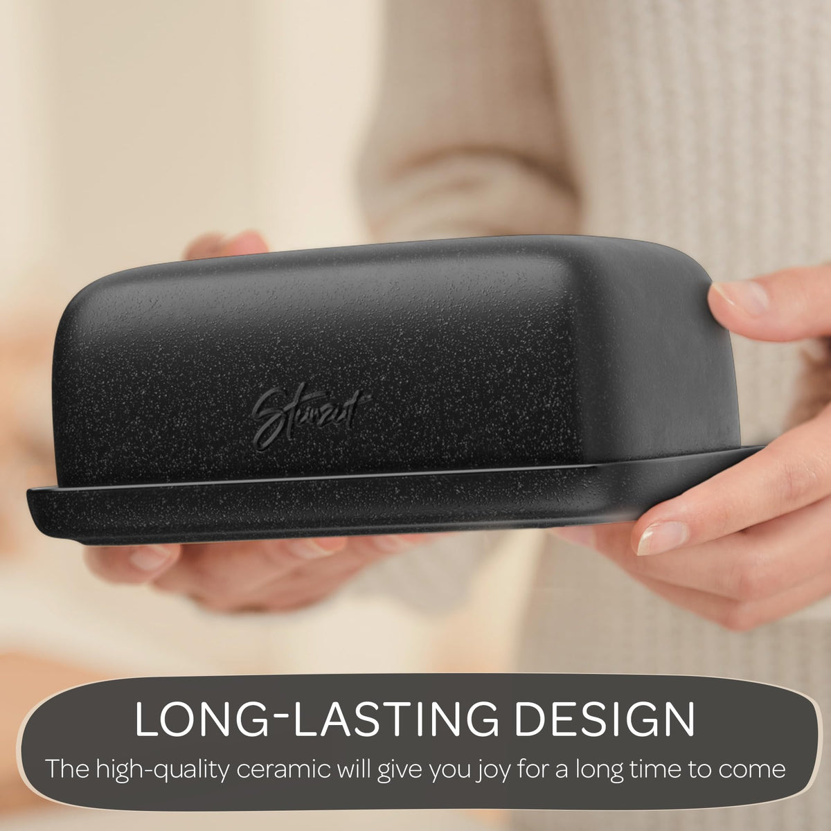 Steinzeit butter dish dishwasher-safe feature for easy cleanup after meals