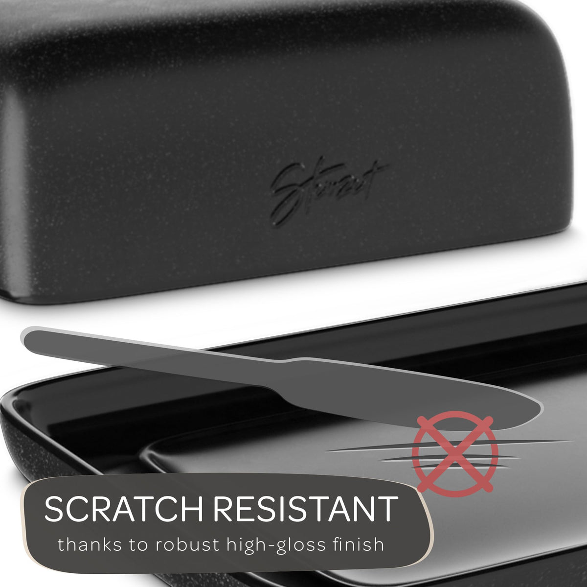 Steinzeit butter dish eco-friendly ceramic material for everyday kitchen durability