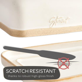 Steinzeit butter dish is eco-friendly and recyclable for mindful homes.