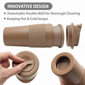 Stephan Roberts cup holder friendly tumbler fits most car holders.