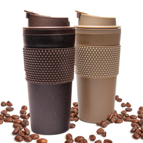 Stephan Roberts 16 oz tumbler with real coffee grounds for eco-friendly style and unique look.