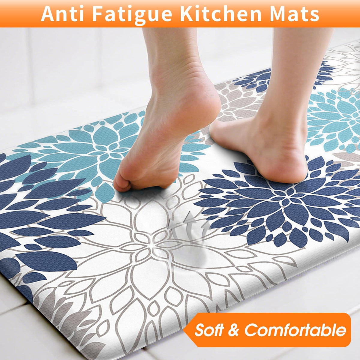 StepLively kitchen mats 47-inch length covers larger workspace