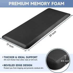 StepRite anti-fatigue memory foam eases knee and leg strain.