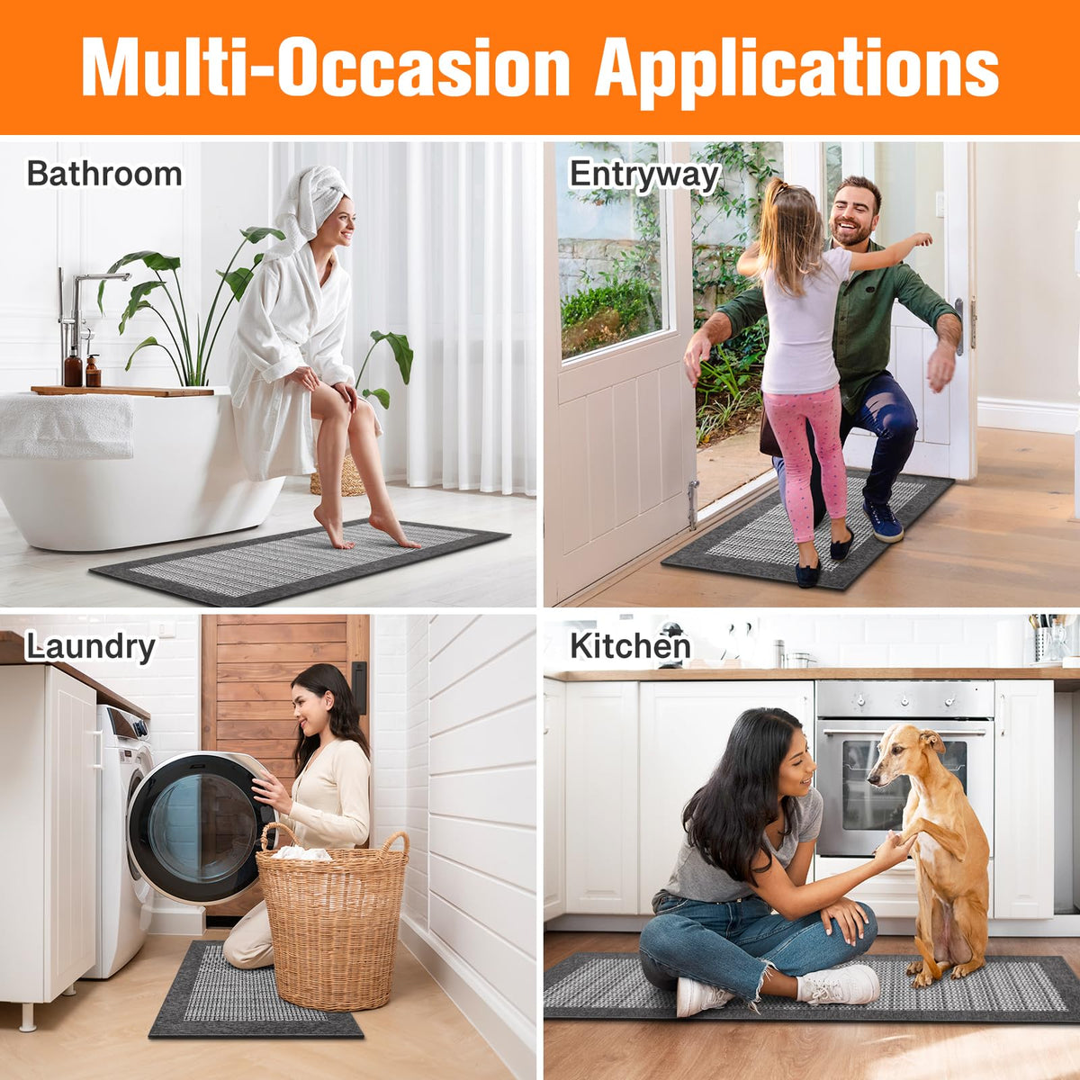 StepRite versatile grey design complements any kitchen and entryways.