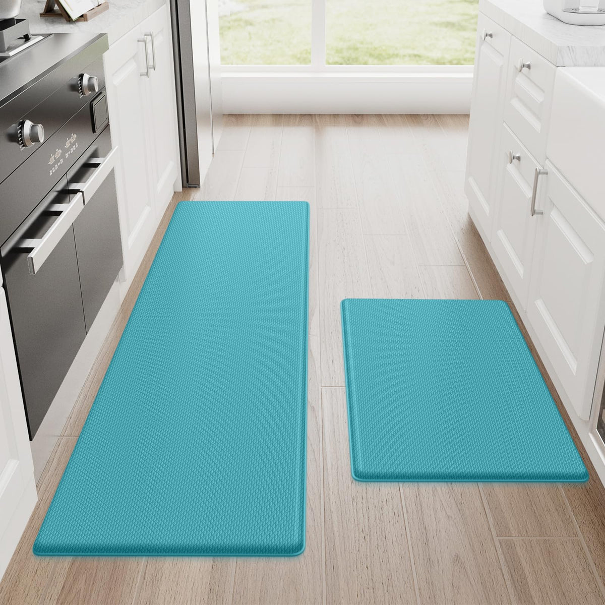 StepRite anti-fatigue kitchen mat with cushioned foam for comfortable standing