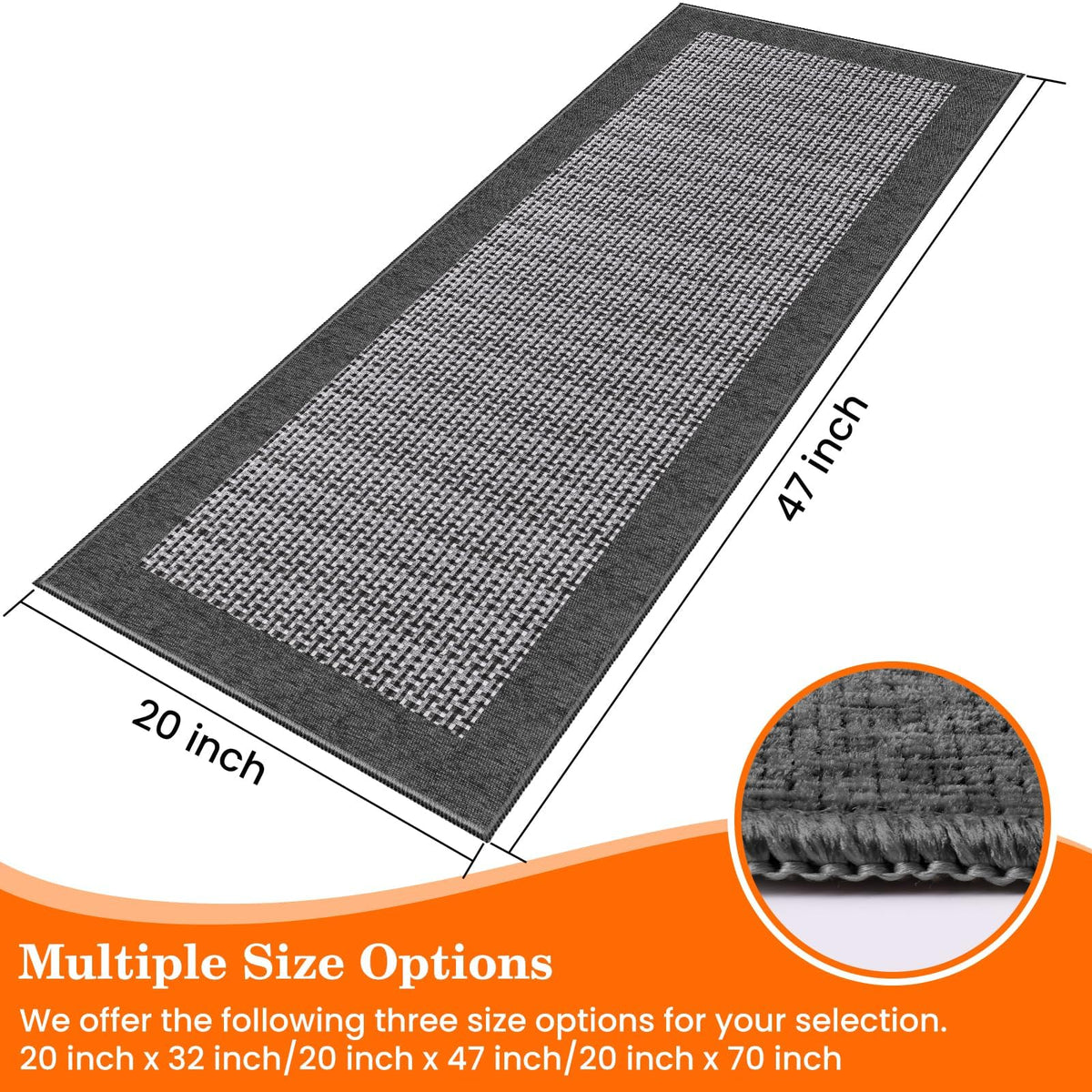 StepRite chenille kitchen mat with soft texture and absorbent surface.