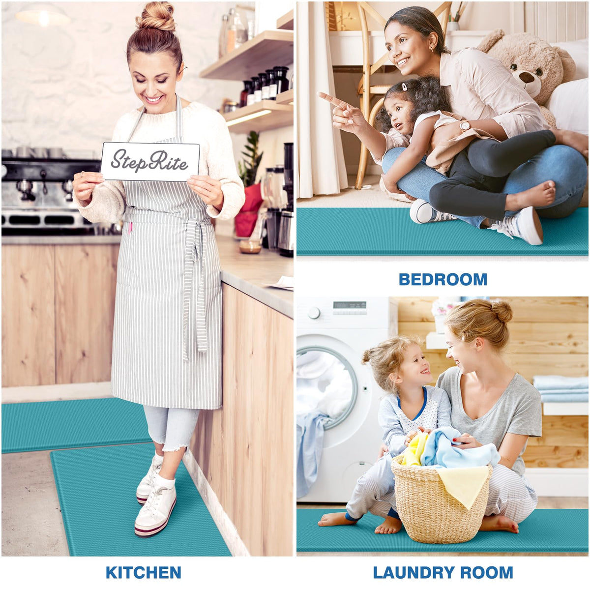 StepRite green kitchen mats suitable for kitchen and office use