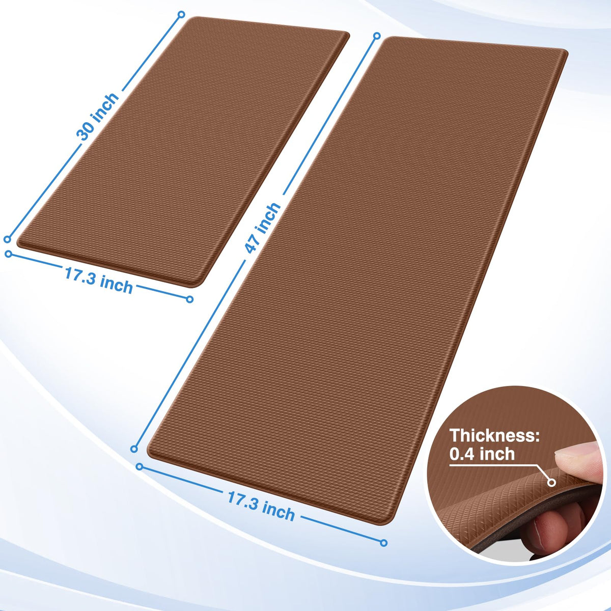 StepRite kitchen mat non-slip backing secures on tiles and wood