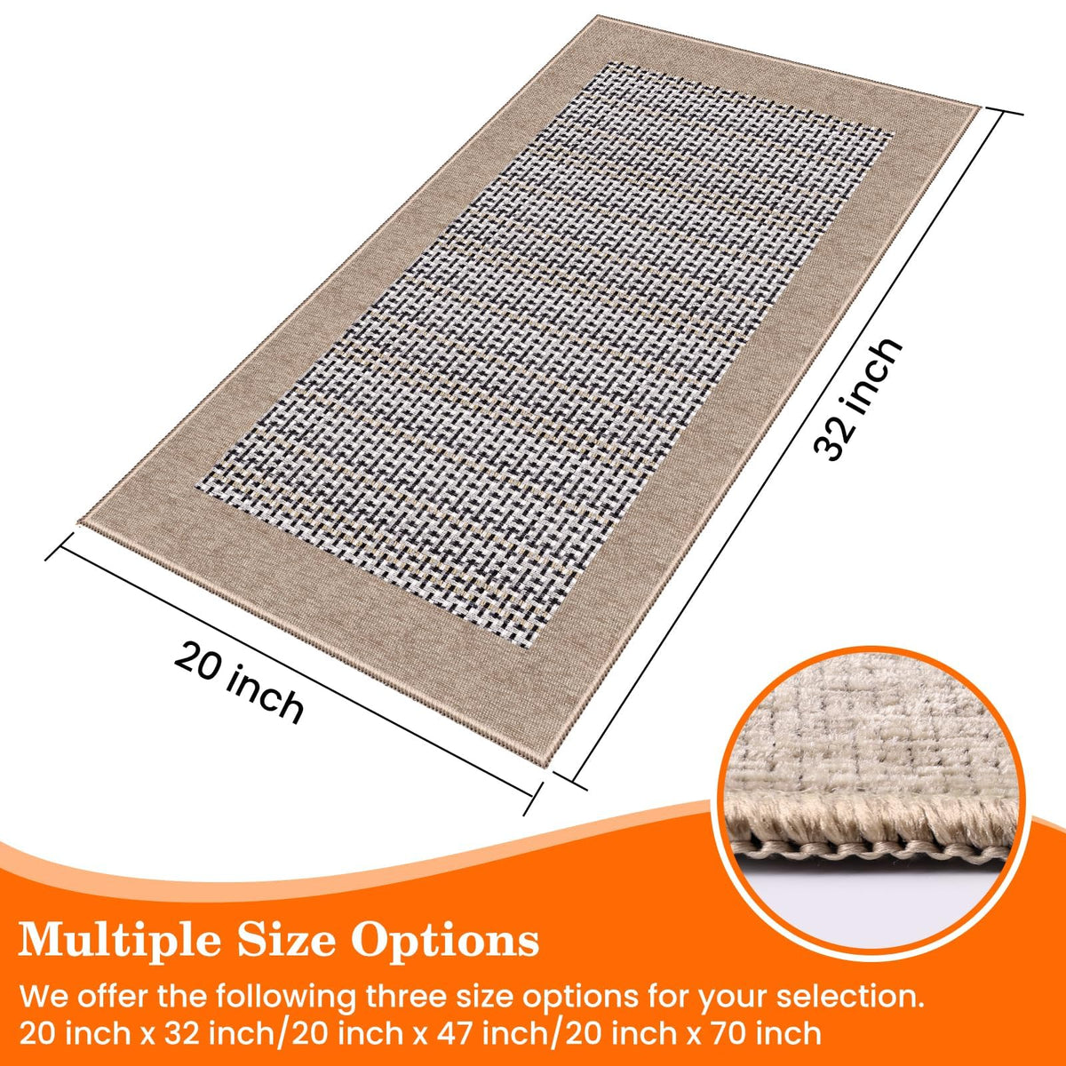 StepRite non-slip backing keeps the mat in place on tile or wood